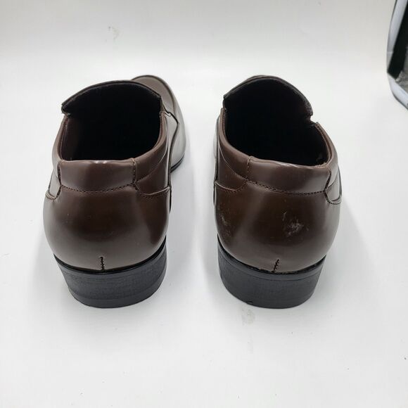 EDITION FORVER LINK mens 9 Ryan brown aalmond toe slip on dress shoes - Picture 4 of 7